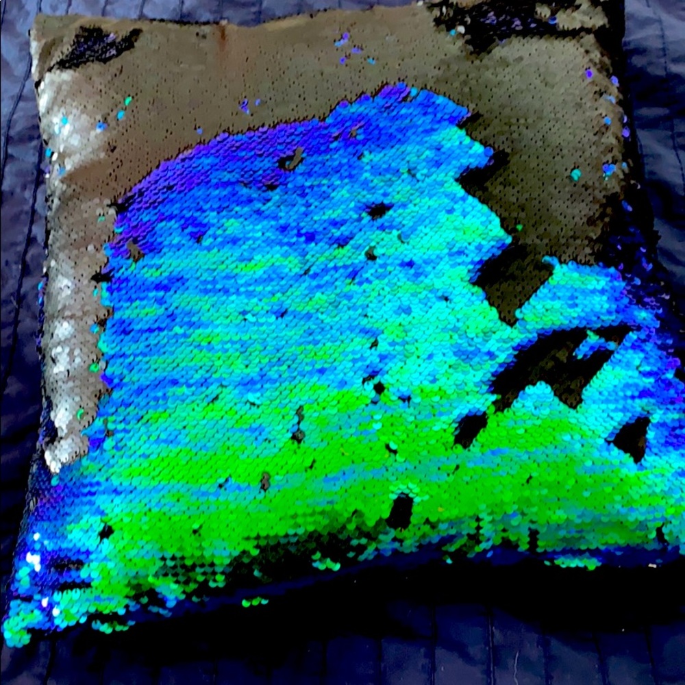Mermaid Sequin Throw Pillow